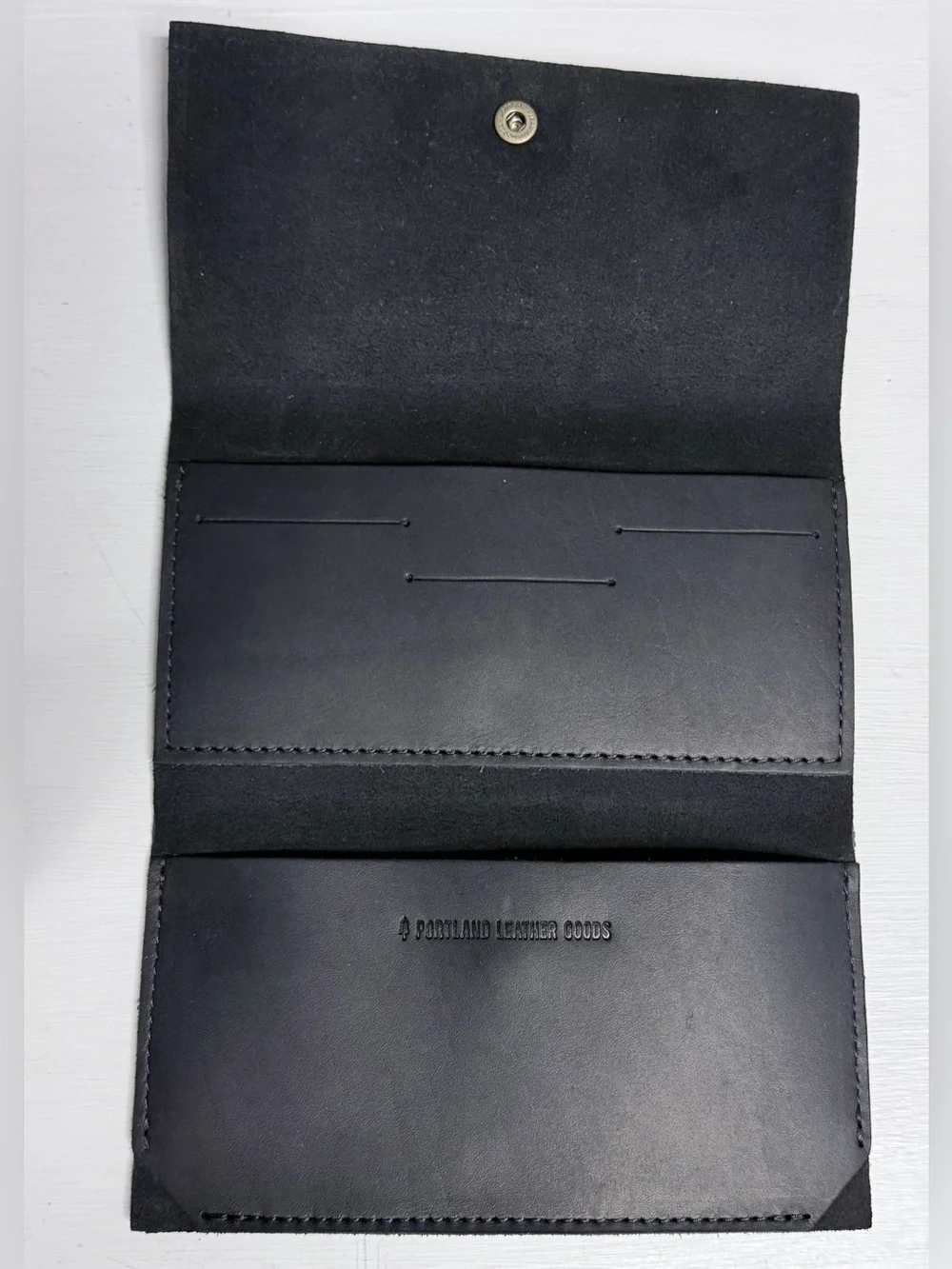 NEW! Portland Leather Goods Ranger Wallet Clutch Handmade Black